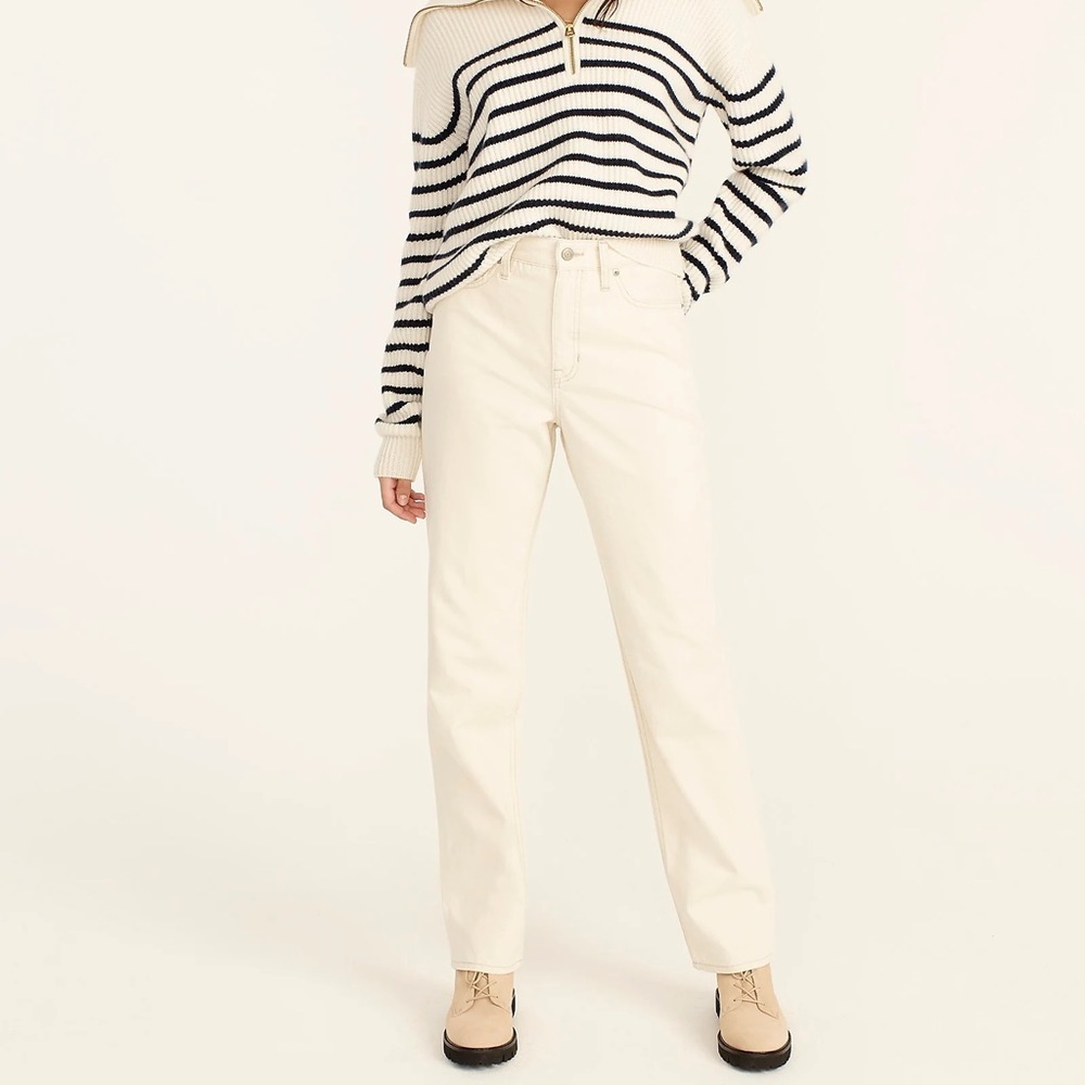 NWT J. Crew Slouchy boyfriend jean in ecru wash